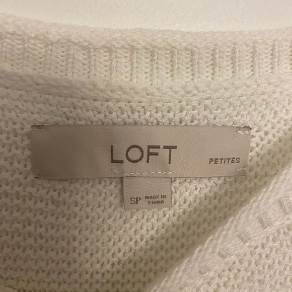 LOFT Knit Short Sleeve Trendy Sweater Top Sleeveless - Size SP - Picture 3 of 4